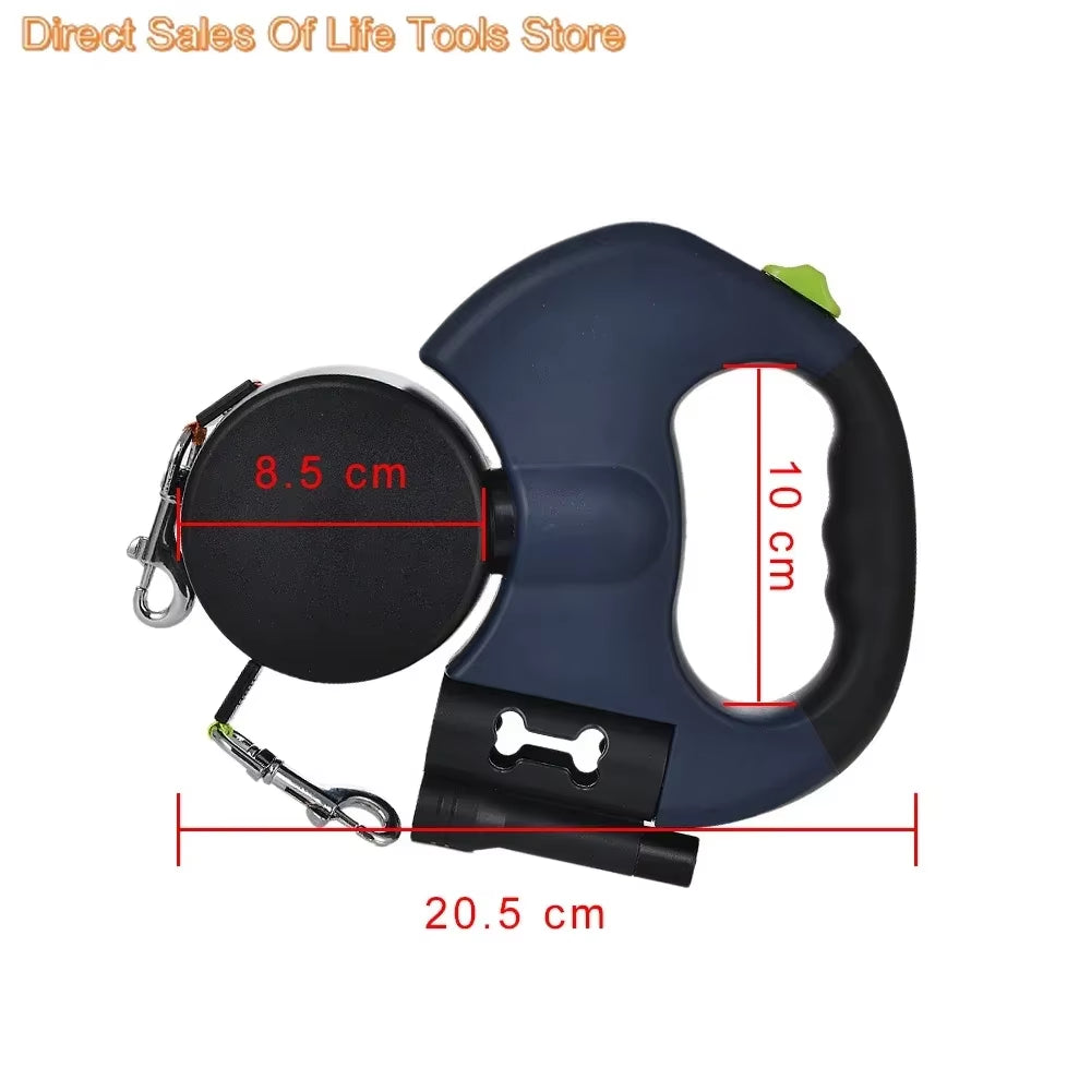 Retractable Dual Pet Leash for 2 Small Dogs Cats Zero Tangle Puppy Traction Rope Outdoor Running Training Dog Accessories